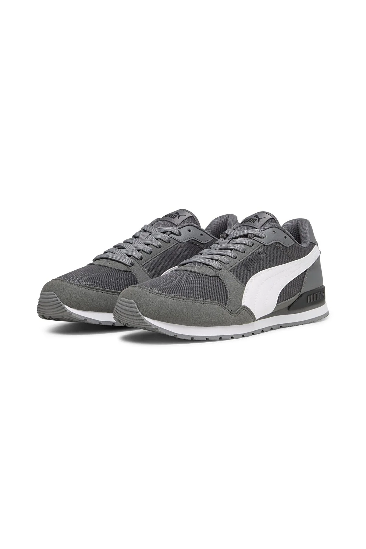 PUMA - 384640 ST Runner v3 Mesh Erkek Spor Ayakkabı-Gri