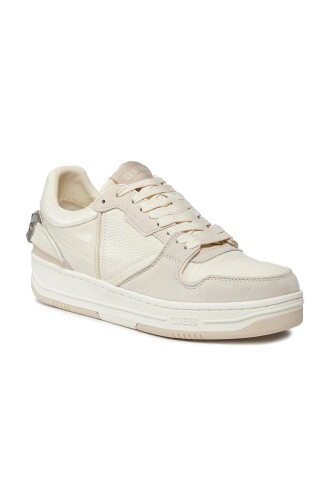 Erkek Ancona Low Sneaker Ayakkabı-Beyaz - Guess