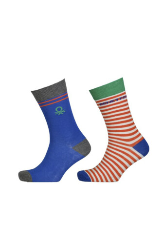 Erkek BNT-M24080 2 li Soket Çorap - Mix - BENETTON