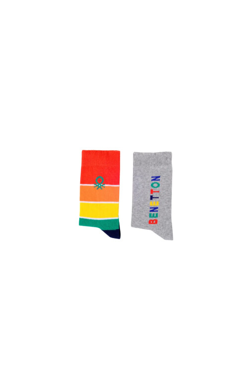 Erkek BNT-M24082 2 li Soket Çorap - Mix - BENETTON
