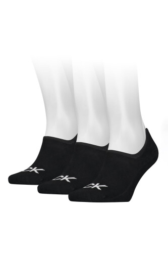 Erkek Ck Footie 3'lü Çorap - Siyah - Calvin Klein