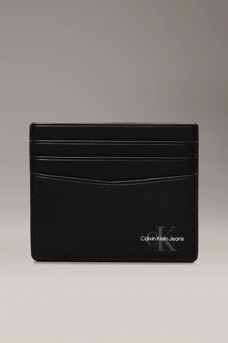Erkek Ck Monogram Soft Cardcase Kartlık - Siyah - Calvin Klein