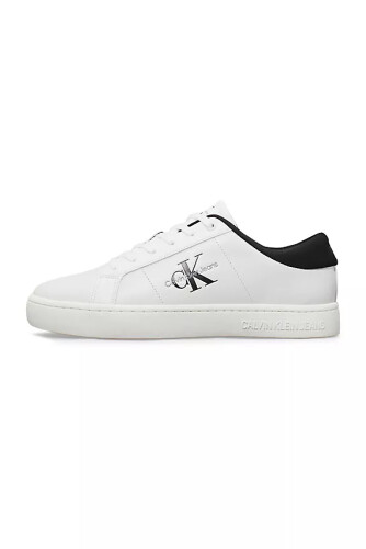 Erkek CLASSIC CUPSOLE LOW LACEUP LTH Sneaker-Beyaz - Calvin Klein