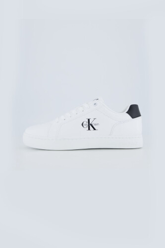 Erkek Classic Cupsole Mono Lth Sneaker Ayakkabı - Beyaz - Calvin Klein