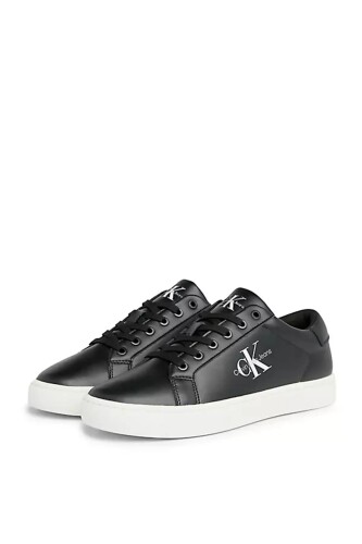 Erkek Classic Lace Up Sneaker - Siyah Beyaz - Calvin Klein