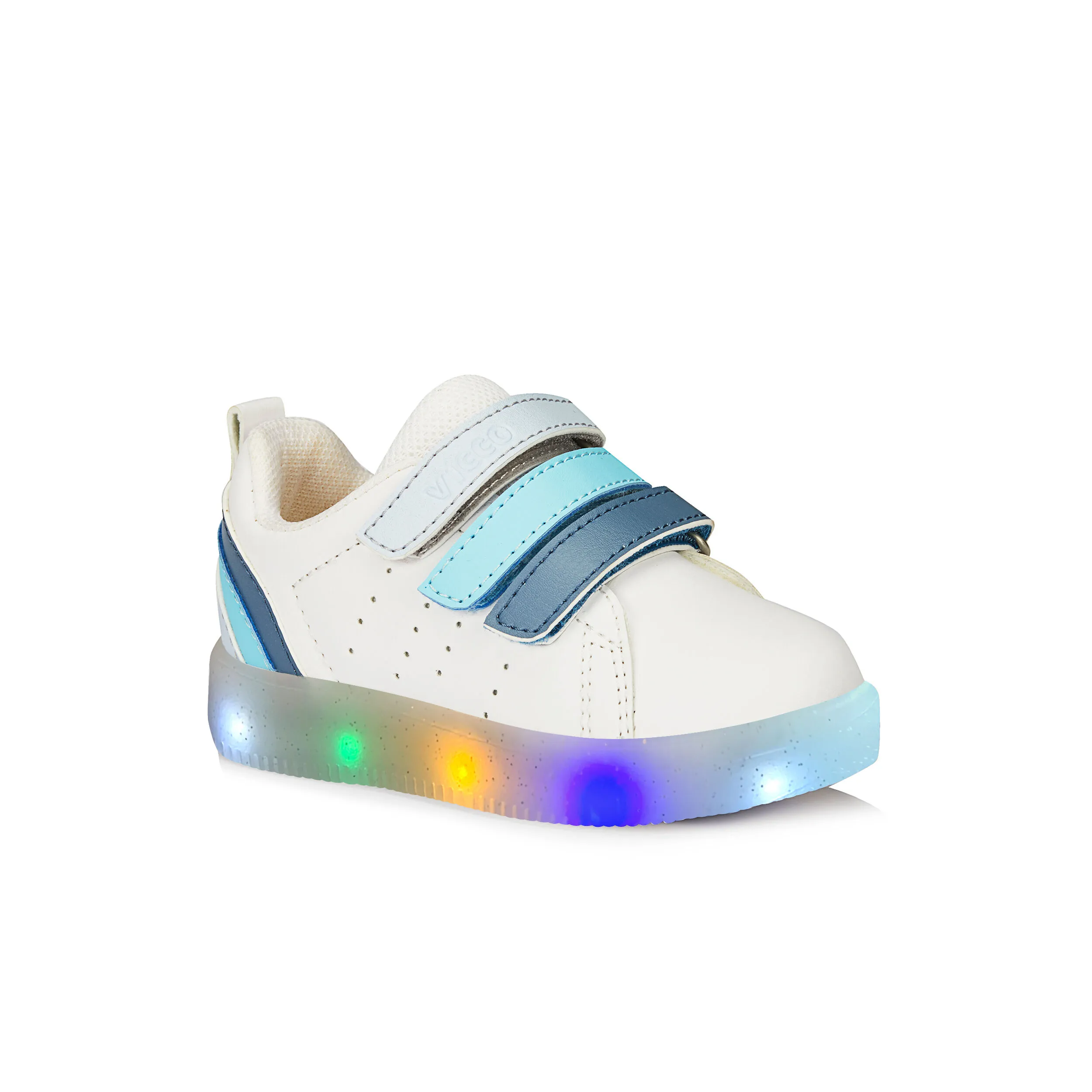 VİCCO - Erkek Çocuk Sun Bebe Işıklı Ayakkabı-Beyaz-Mavi