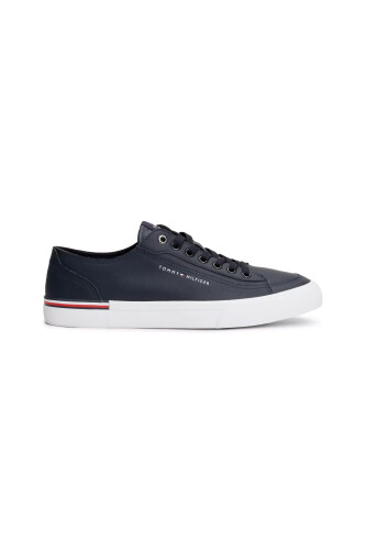 Erkek CORPORATE VULC LEATHER Sneaker-Lacivert - Tommy Hilfiger