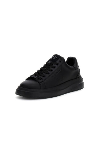 Erkek Elba Deri Kalın Tabanlı Sneaker - Siyah - Guess