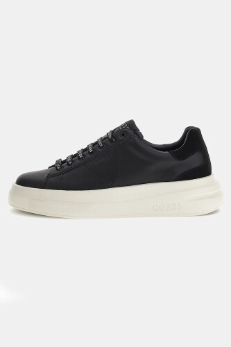 Erkek Elba Logolu Bağcıklı Sneaker - Siyah - Guess