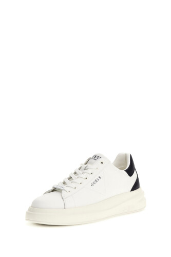 Erkek Elba Sneaker - Beyaz/Siyah - Guess