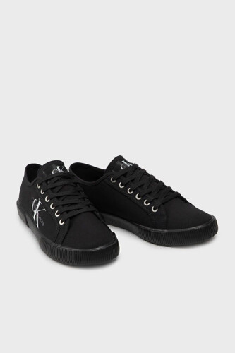 Erkek ESS VULCANIZED LOW LACEUP CS ML Sneaker Ayakkabı - Siyah - Calvin Klein