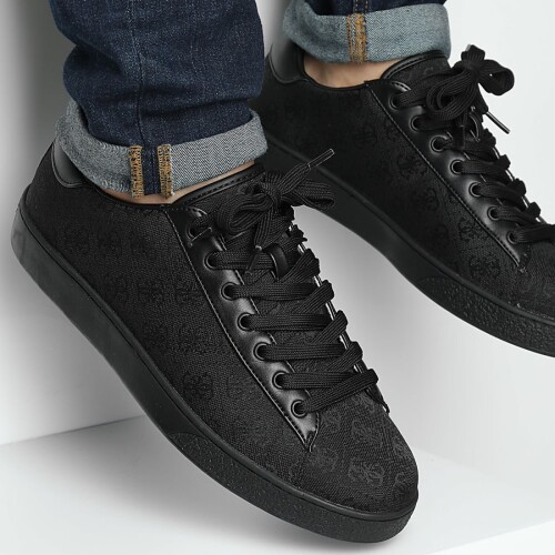 Erkek Guess Nola Sneaker Ayakkabı - Siyah - Guess