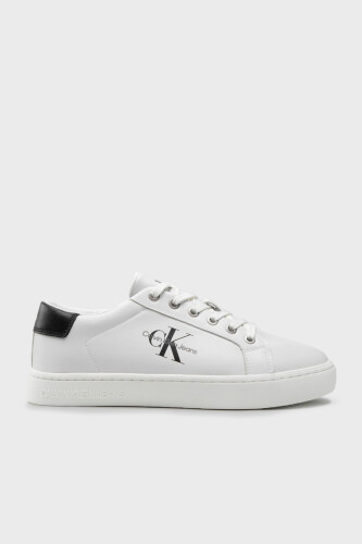 Erkek Hakiki Deri Sneaker Ayakkabı - Beyaz - Calvin Klein