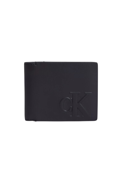 Erkek LOGO EMBOSS BIFOLD Cüzdan-Siyah - Calvin Klein