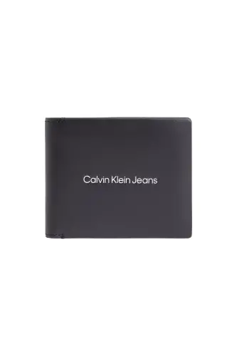 Erkek LOGO PRINT BIFOLD W/COIN Cüzdan-siyah 