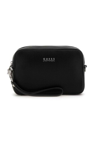 Erkek Milano Small Necessa El Çantası - Siyah - Guess