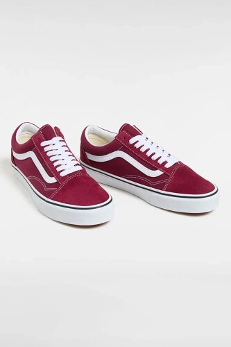 Erkek Old School Sneaker - Bordo - Vans