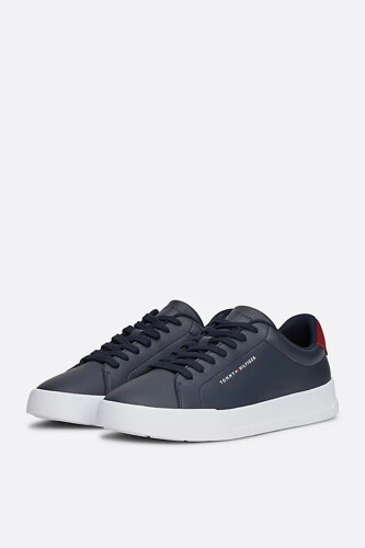 Erkek Pebble Grain Court Sneaker - Lacivert - Tommy Hilfiger