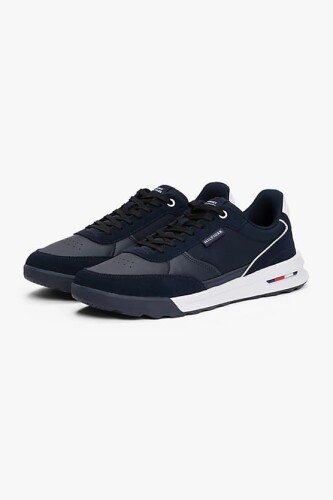 Erkek Retro Deri Sneaker - Lacivert - Tommy Hilfiger