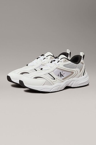 Erkek Retro Tenis Sneaker - Beyaz - Calvin Klein