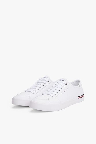 Erkek Th Corporate Vulc Sneaker - Beyaz - Tommy Hilfiger