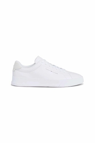 Erkek TH COURT LEATHER Sneaker-Beyaz - Tommy Hilfiger
