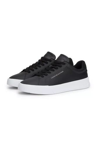 Erkek Th Court Sneaker-Siyah - Tommy Hilfiger
