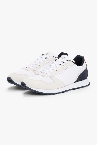 Erkek Th Eva Süet Sneaker - Beyaz - Tommy Hilfiger