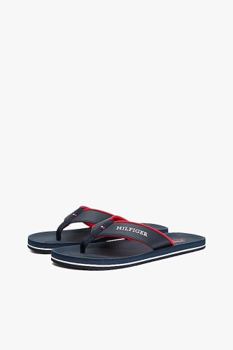 Erkek Th Logo Dolgulu Terlik - Lacivert - Tommy Hilfiger
