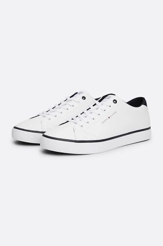 Erkek Th Logo Sneaker - Beyaz - Tommy Hilfiger