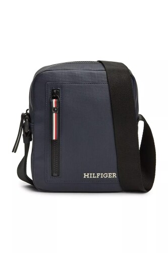 Erkek TH PIQUE Mini Muhabir Çantası - Mavi - Tommy Hilfiger