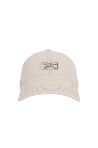 Erkek X Gj Vintage Trucker Şapka - Krem - Guess
