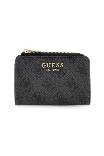 Kadın Access Logolu Fermuarlı Cüzdan - Antrasit - Guess