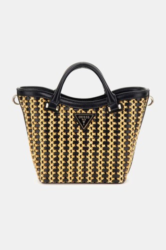 Kadın Atalia Rafya Mini Tote El Çantası - Siyah - Guess