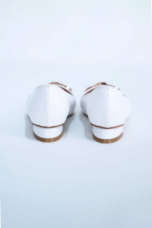 Kadın Babet Ayakkabı Z711600-Beyaz