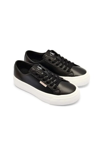Kadın Bağcıklı Platform Tabanlı Sneaker - Siyah - Calvin Klein