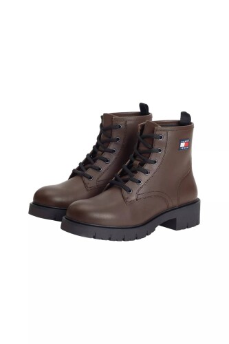 Kadın Bağcıklı Postal Bot - Kahverengi - Tommy Hilfiger