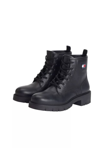Kadın Bağcıklı Postal Bot - Siyah - Tommy Hilfiger
