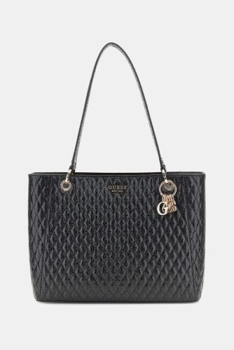 Kadın Betula Noel Tote Omuz Çantası - Siyah - Guess