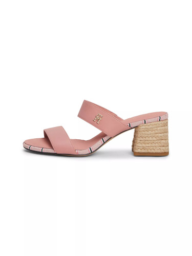 Kadın BLOCK MID HEEL SHIRTING Topuklu .sandalet-Pembe - Tommy Hilfiger