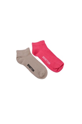 Kadın BNT-W24095 2 li Babet Çorap - Mix - BENETTON