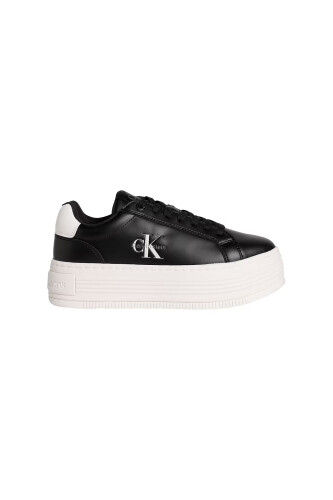 Kadın Bold Flatf Low Lace LTH Sneakers - Siyah - Calvin Klein