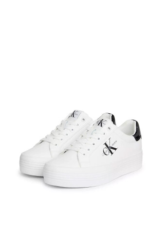 Kadın BOLD VULC FLATF LACE LTH MET Sneakers-Beyaz - Calvin Klein