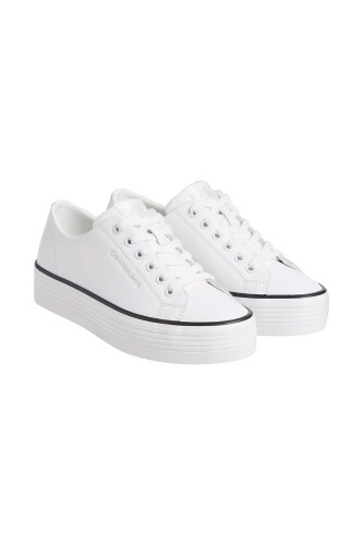 Kadın BOLD VULC FLATF LOW LTH IN Sneaker Ayakkabı - Beyaz - Calvin Klein