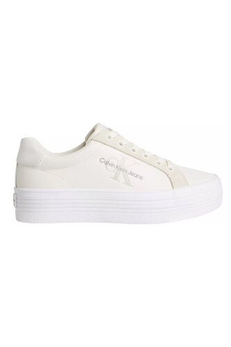 Kadın BOLD VULC FLATF LOW MIX ML MTR Sneaker-Bej - Calvin Klein