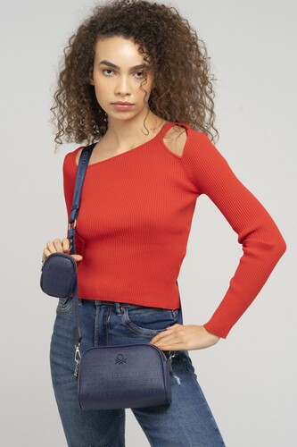 KADIN ÇAPRAZ ÇANTA BNT862-LACİVERT - Benetton
