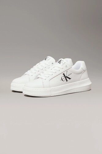 Kadın Chunky Cupsole Deri Sneaker - Beyaz - Calvin Klein