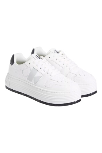 Kadın CK BOLD FLATF Düçük Bağcıklı Sneaker Ayakkabı - Beyaz - Calvin Klein