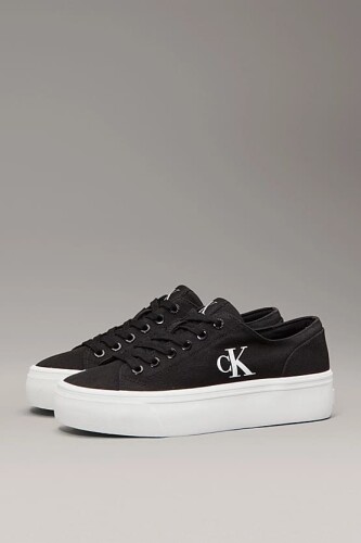 Kadın Ck Canvas Platform Sneakers - Siyah - Calvin Klein
