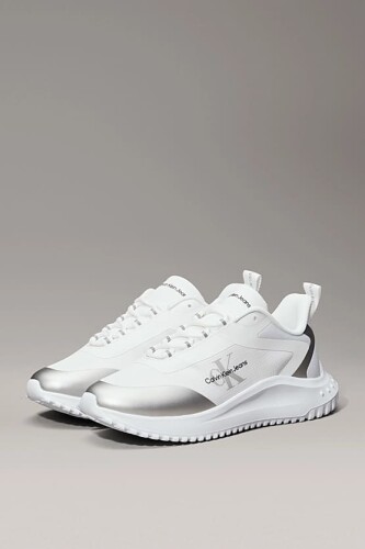 Kadın Ck Eva Runner Ripstop Sneakers - Beyaz/Gri - Calvin Klein
